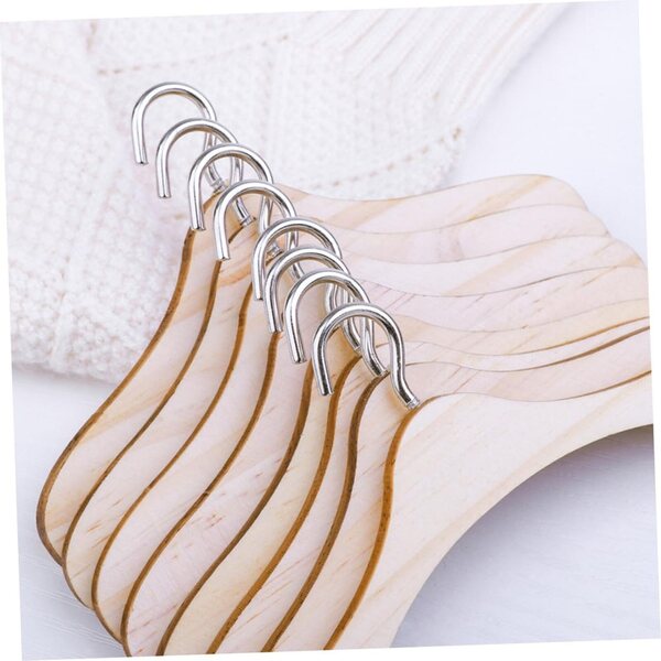Set 5 Grucce in Legno Beige Miniature per Bambole con Ganci in Metallo Resistenti