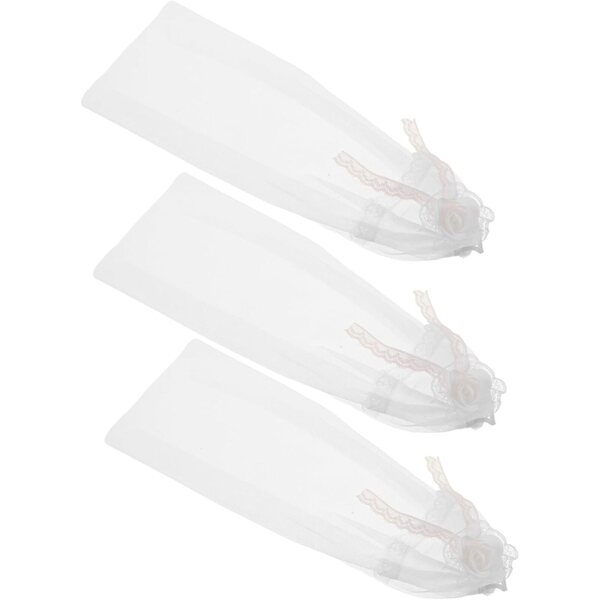 BESPORTBLE 3 Pezzi Accessori Sposa per Bambole in Tulle Leggero Miniature Nuziali
