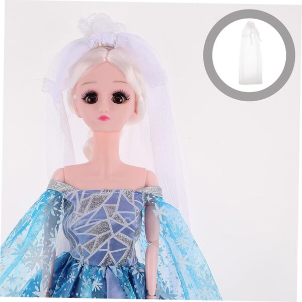 BESPORTBLE 3 Pezzi Accessori Sposa per Bambole in Tulle Leggero Miniature Nuziali