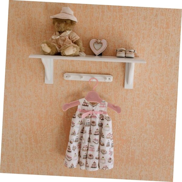 100 Mini-Kleiderbügel aus hellbraunem Kunststoff für Puppen – funktionales und langlebiges Design