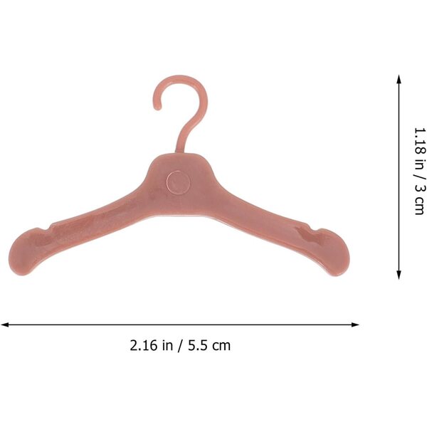50 Grucce per Bambole in Plastica Marrone Robuste e Sicure per Casa delle Bambole