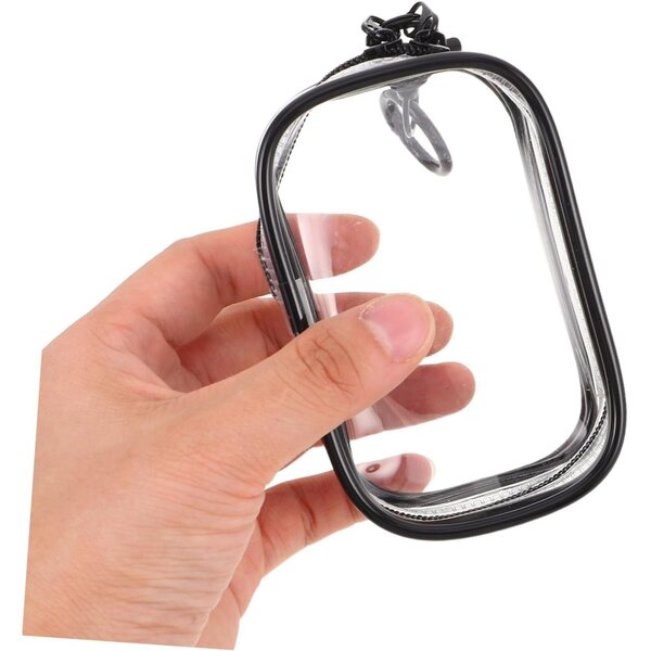 4 Borse Trasparenti in PVC con Portachiavi per Bambole, Organizer Compatti e Portatili