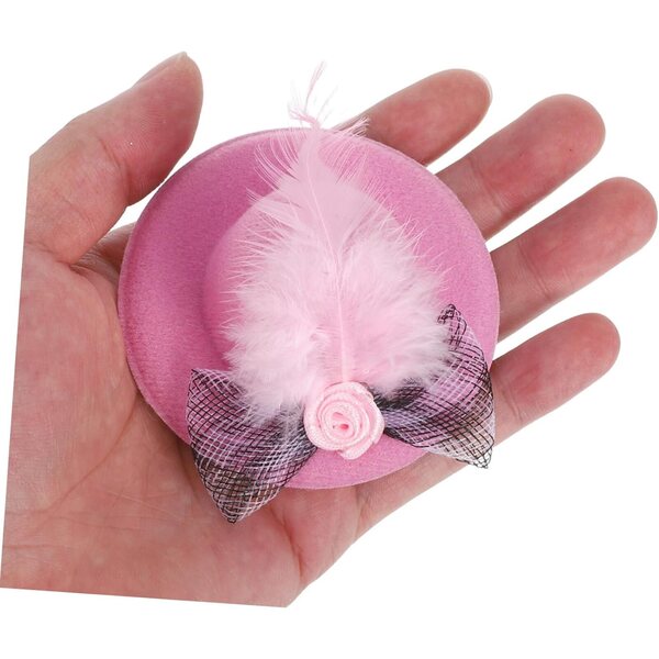 Cappellini Miniatura per Bambole 5pz - Cappelli Artigianali Colorati per Casa delle Bambole