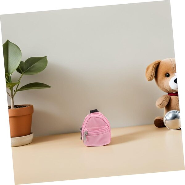 ORFOFE Zaini Mini per Bambole in Tessuto con Cerniera e Cinghie Regolabili - Set 6 Pezzi