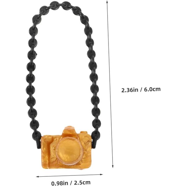 ORFOFE 60 pezzi Mini Macchina Fotografica Vintage con Collana per Case delle Bambole