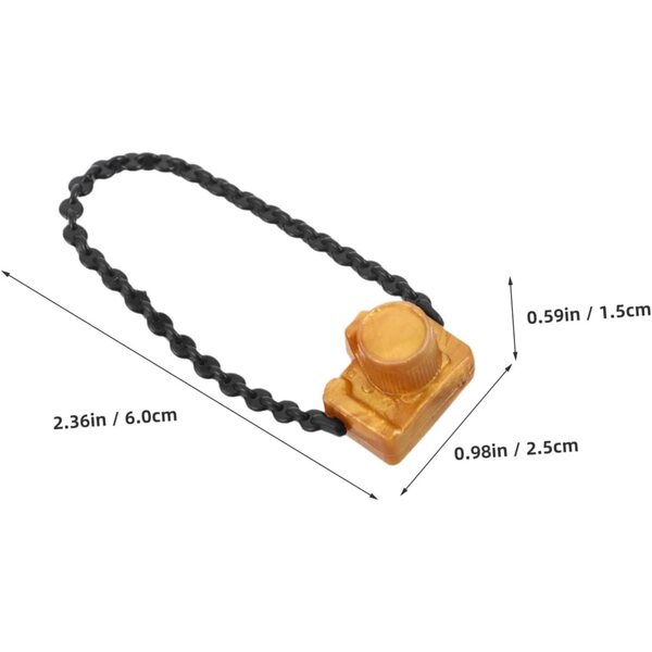 ORFOFE 60 pezzi mini fotocamera giocattolo con catenella per casa delle bambole