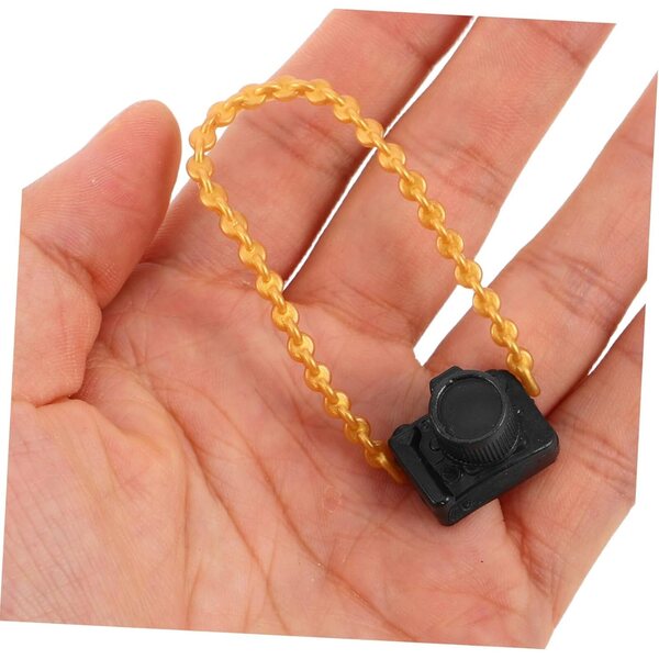 ORFOFE 60 pezzi mini fotocamera giocattolo con catenella per casa delle bambole