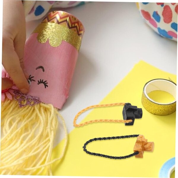 ORFOFE 60 pezzi mini fotocamera giocattolo con catenella per casa delle bambole