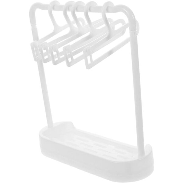 Gruccia per Bambole in Plastica Bianca per Organizzazione e Asciugatura Vestiti Bambole