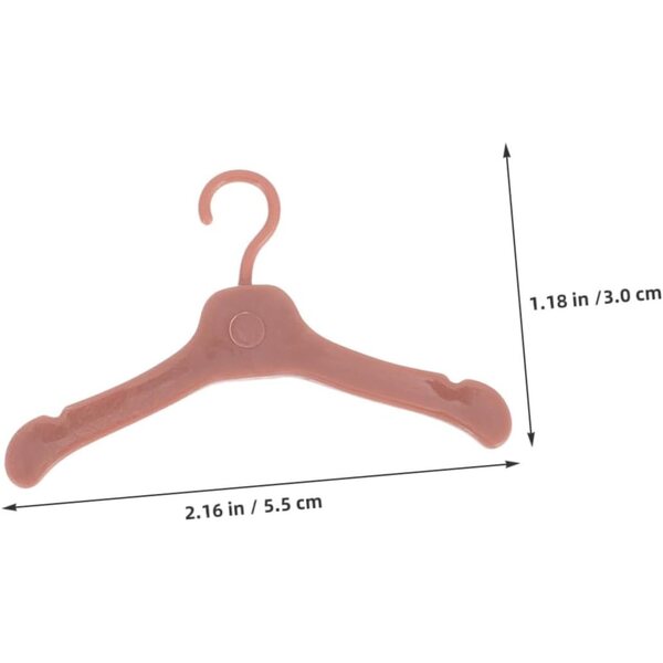 ORFOFE 100 Pezzi Mini Grucce in Plastica per Vestiti Bambole e Organizzazione Guardaroba