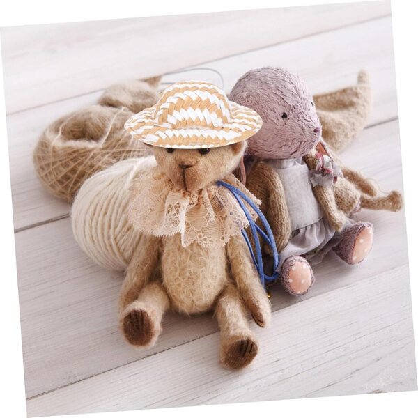 Gewebte Mini-Strohhüte für Puppen, 20 Stück 5 cm – Basteldekorationen