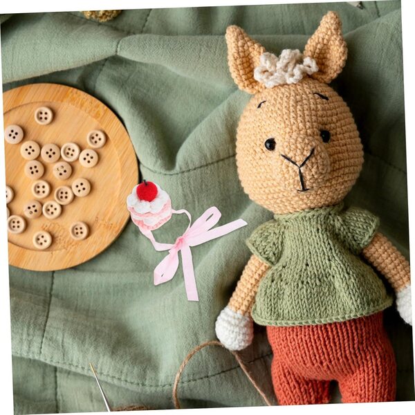 Gestrickte Mini-Plüschmütze für 10–17 cm große Puppen und Tiere