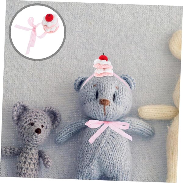 Gestrickte Mini-Plüschmütze für 10–17 cm große Puppen und Tiere