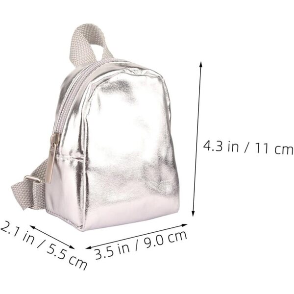 Set 2 Zaini Miniature per Bambole, Leggeri e Resistenti, Accessori per Casa delle Bambole