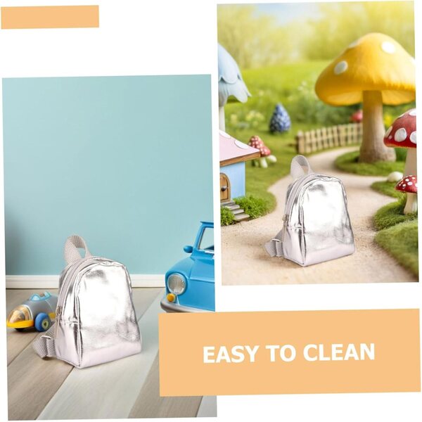 Set 2 Zaini Miniature per Bambole, Leggeri e Resistenti, Accessori per Casa delle Bambole