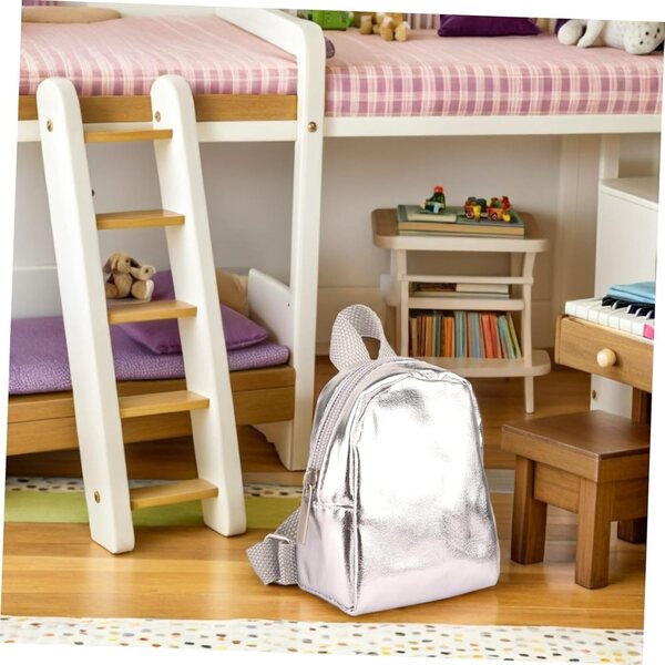 Set 2 Zaini Miniature per Bambole, Leggeri e Resistenti, Accessori per Casa delle Bambole