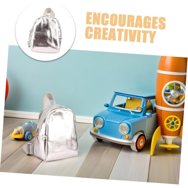 Set 2 Zaini Miniature per Bambole, Leggeri e Resistenti, Accessori per Casa delle Bambole