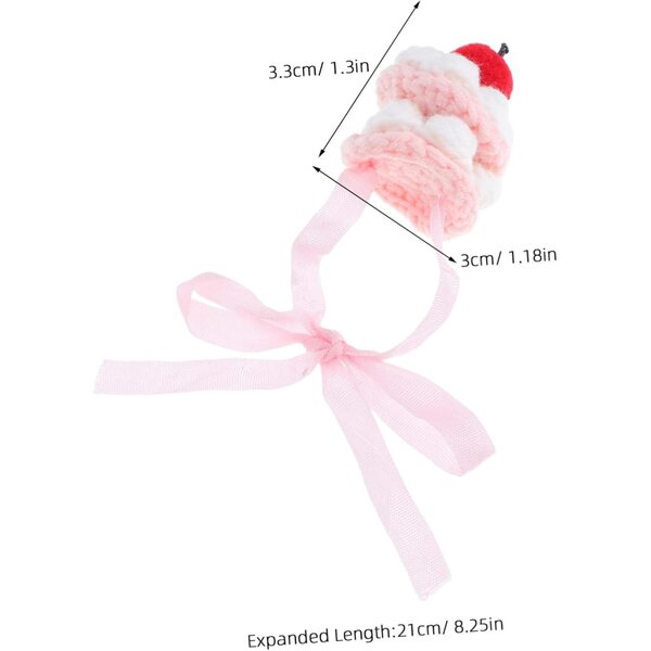 HEMOTON Cappello all'uncinetto per bambole 10-17 cm, forma torta festa decorativa