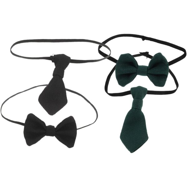 Gatuida set 4 cravatte miniatura per bambole, accessorio tessuto decorativo casa delle bambole