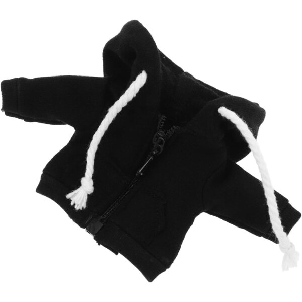 BESPORTBLE Mini Felpa Cappuccio Nera per Bambole - Accessori Abbigliamento Resistenti e Carini