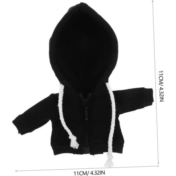 BESPORTBLE Mini Felpa Cappuccio Nera per Bambole - Accessori Abbigliamento Resistenti e Carini