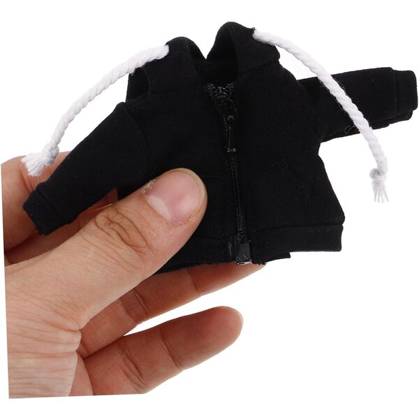 BESPORTBLE Mini Felpa Cappuccio Nera per Bambole - Accessori Abbigliamento Resistenti e Carini