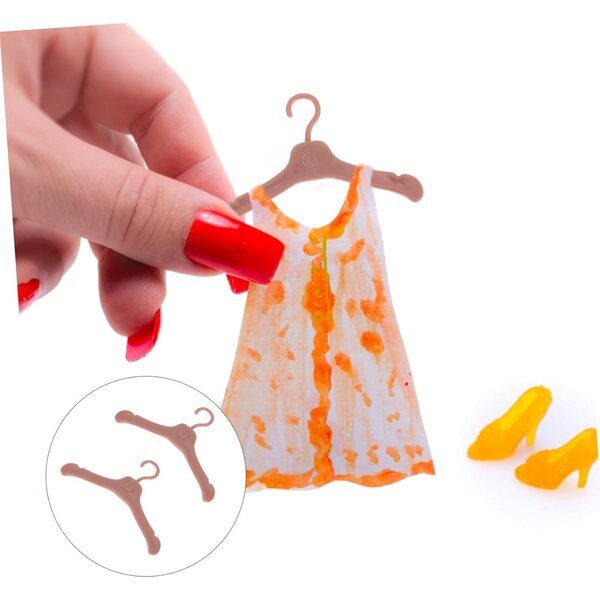 BESPORTBLE 50 Mini-Kunststoff-Kleiderbügel für Puppenkleidung – praktische und sichere Organizer
