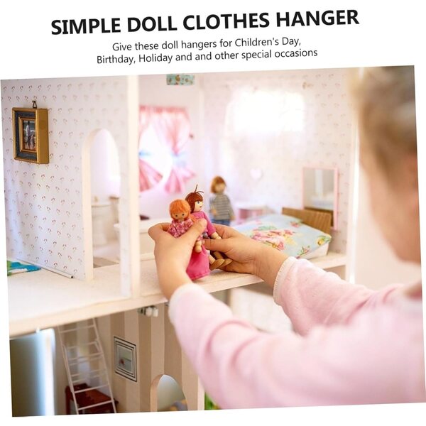 BESPORTBLE 50 Mini-Kunststoff-Kleiderbügel für Puppenkleidung – praktische und sichere Organizer