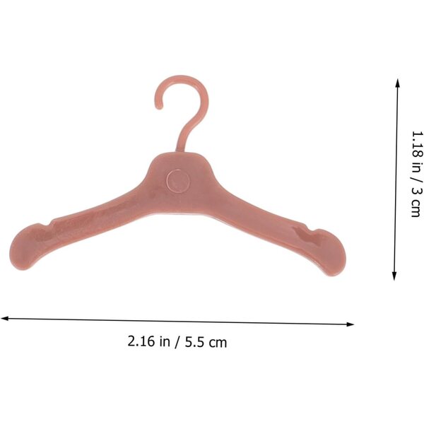 BESPORTBLE 50 Mini-Kunststoff-Kleiderbügel für Puppenkleidung – praktische und sichere Organizer