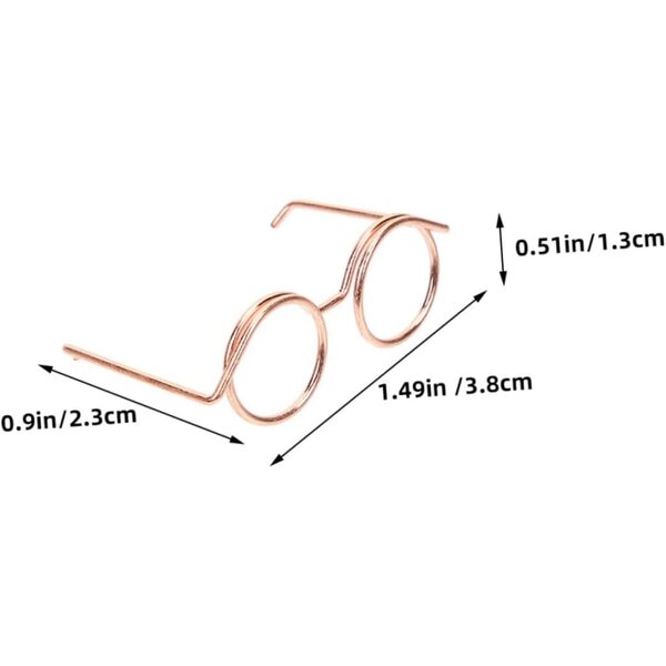 WOONEKY Set 15 Occhiali Mini in Metallo per Bambole, Accessori Leggeri per Fai da Te