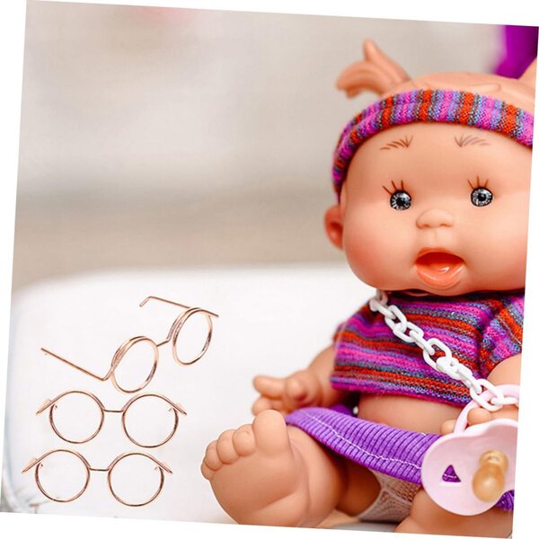 WOONEKY Set 15 Occhiali Mini in Metallo per Bambole, Accessori Leggeri per Fai da Te