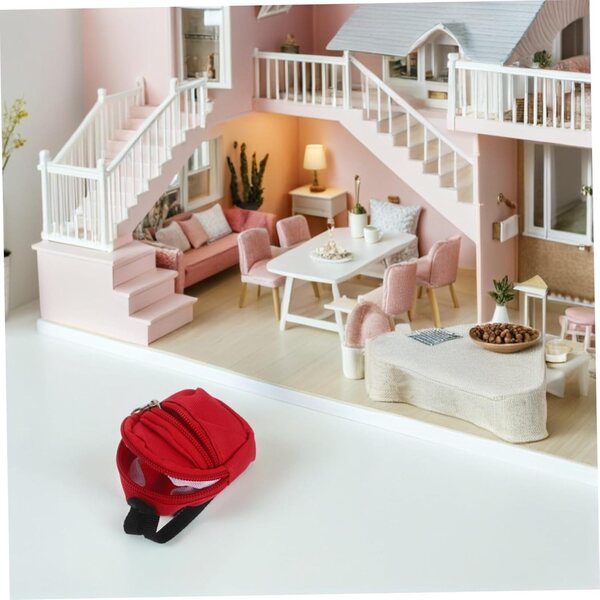 Set 6 Zainetti Mini per Bambole con Cerniera - Accessori Scolastici in Miniatura FUNNETOYU