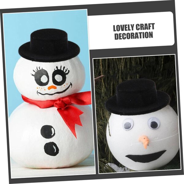 15 Mini Cappelli Nero Vellutato per Bambole Miniatura – Accessori Creativi DIY