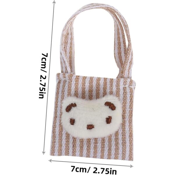 UPKOCH Mini Borse in Tela per Bambole - Set 4 Pezzi Accessori in Miniatura Gioco di Ruolo