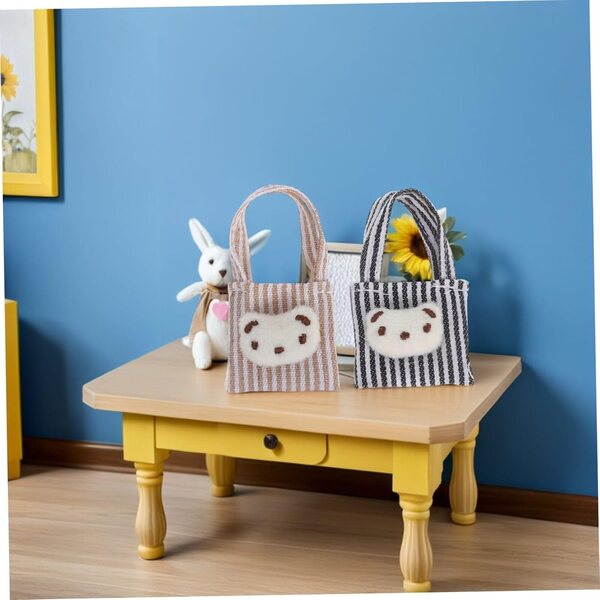 UPKOCH Mini Borse in Tela per Bambole - Set 4 Pezzi Accessori in Miniatura Gioco di Ruolo