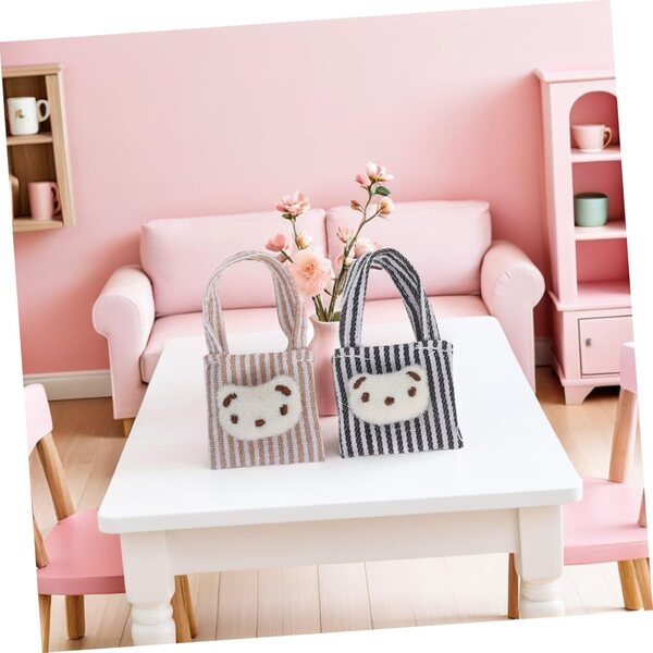 UPKOCH Mini Borse in Tela per Bambole - Set 4 Pezzi Accessori in Miniatura Gioco di Ruolo