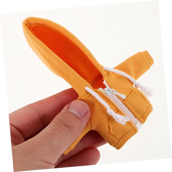 Felpa con Cappuccio Gialla per Bambole Miniatura 12 cm BESPORTBLE Morbida e Fai da Te