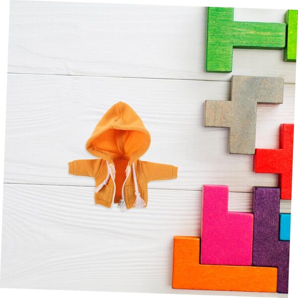 Felpa con Cappuccio Gialla per Bambole Miniatura 12 cm BESPORTBLE Morbida e Fai da Te