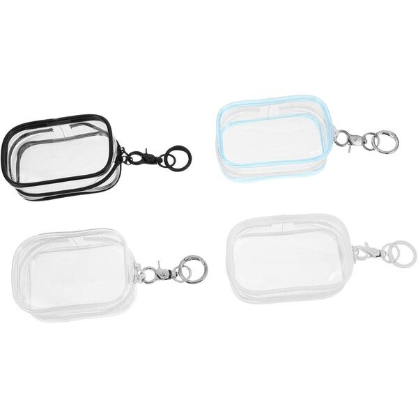 Custodia Trasparente PVC con Cerniera per Peluche e Figure da Collezione 4 pezzi