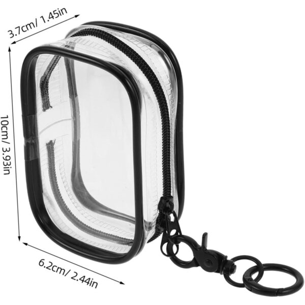 Set 4 Custodie Rigide Trasparenti per Bambole e Peluche con Portachiavi Organizer