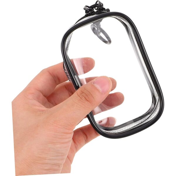 4 Borse trasparenti in PVC per bambole con cerniera e portachiavi, organizer resistente