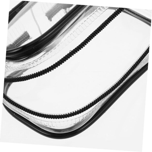 4 Borse trasparenti in PVC per bambole con cerniera e portachiavi, organizer resistente