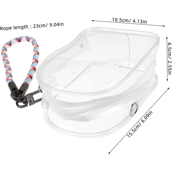 UPKOCH Transparente Tasche mit Schultergurt für Puppen, tragbarer Organizer und multifunktionales Etui