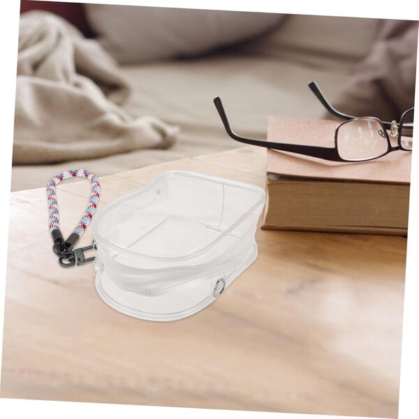 UPKOCH Transparente Tasche mit Schultergurt für Puppen, tragbarer Organizer und multifunktionales Etui