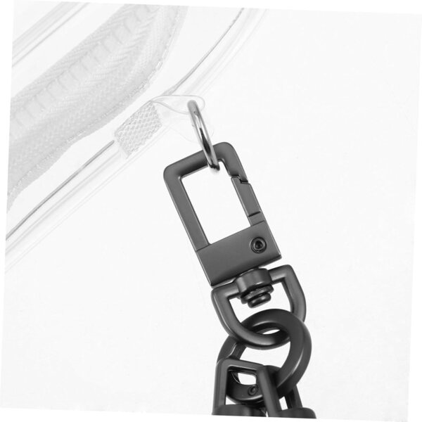 Borsa Portaoggetti Trasparente per Bambole con Cerniera e Cinturino Decorativo in PVC