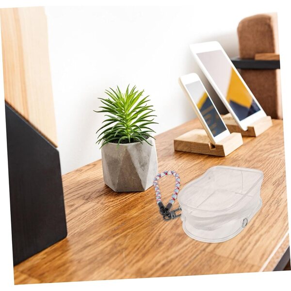 Borsa Portaoggetti Trasparente per Bambole con Cerniera e Cinturino Decorativo in PVC