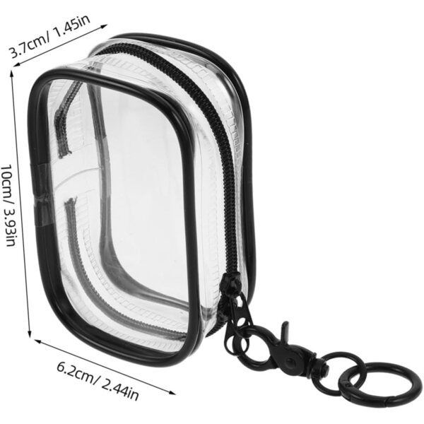 iplusmile Transparente, wasserdichte PVC-Hüllen für Sammlerstücke mit Schlüsselanhänger – Set mit 4 Stück
