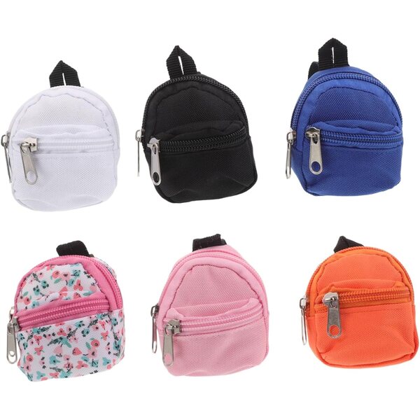 YARNOW Mini-Puppenrucksack mit Reißverschluss – leichter und leicht zu reinigender Miniatur-Rucksack