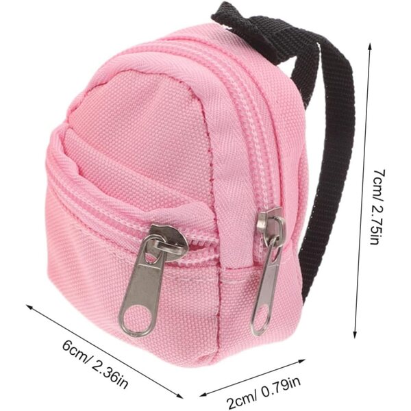 YARNOW Mini-Puppenrucksack mit Reißverschluss – leichter und leicht zu reinigender Miniatur-Rucksack
