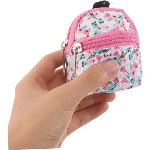 YARNOW Mini-Puppenrucksack mit Reißverschluss – leichter und leicht zu reinigender Miniatur-Rucksack